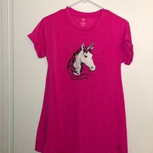 Unicorn Lover pink night gown and tank size L